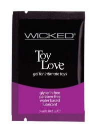 Лубрикант на водной основе для использования с игрушками WICKED Toy Love - 3 мл. - Wicked - купить с доставкой в Комсомольске-на-Амуре