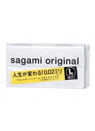 Презервативы Sagami Original 0.02 L-size увеличенного размера - 10 шт. - Sagami - купить с доставкой в Комсомольске-на-Амуре