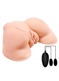 Телесная вибровагина Julie с 2 рабочими отверстиями - Baile - в Комсомольске-на-Амуре купить с доставкой