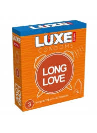 Презервативы с продлевающим эффектом LUXE Royal Long Love - 3 шт. - Luxe - купить с доставкой в Комсомольске-на-Амуре