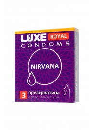 Презервативы с увеличенным количеством смазки LUXE Royal Nirvana - 3 шт. - Luxe - купить с доставкой в Комсомольске-на-Амуре