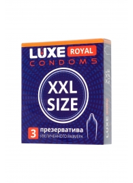 Презервативы увеличенного размера LUXE Royal XXL Size - 3 шт. - Luxe - купить с доставкой в Комсомольске-на-Амуре