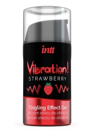 Жидкий интимный гель с эффектом вибрации Vibration! Strawberry - 15 мл. - INTT - купить с доставкой в Комсомольске-на-Амуре