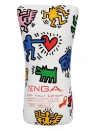 Мастурбатор-туба Keith Haring Soft Tube CUP - Tenga - в Комсомольске-на-Амуре купить с доставкой