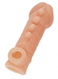 Телесная закрытая насадка с шишечками Cock Sleeve Size S - 13,8 см. - KOKOS - в Комсомольске-на-Амуре купить с доставкой