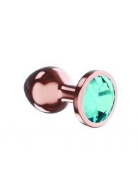 Пробка цвета розового золота с малиновым кристаллом Diamond Topaz Shine L - 8,3 см. - Lola Games - купить с доставкой в Комсомольске-на-Амуре