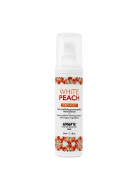 Разогревающее массажное масло Gourmet White Peach Organic с органическими ингредиентами - 50 мл. - Exsens - купить с доставкой в Комсомольске-на-Амуре