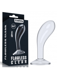 Прозрачный стимулятор простаты Flawless Clear Prostate Plug - 15 см. - Lovetoy - в Комсомольске-на-Амуре купить с доставкой