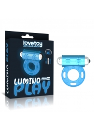 Голубое, светящееся в темноте эрекционное виброкольцо Lumino Play Vibrating Penis Ring - Lovetoy - в Комсомольске-на-Амуре купить с доставкой