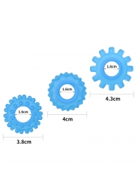 Набор из 3 голубых, светящихся в темноте эрекционных колец Lumino Play - Lovetoy - в Комсомольске-на-Амуре купить с доставкой