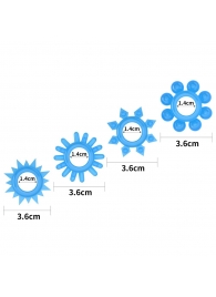 Набор из 4 голубых, светящихся в темноте эрекционных колец Lumino Play - Lovetoy - в Комсомольске-на-Амуре купить с доставкой