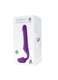 Лиловый безремневой страпон Queens M - Adrien Lastic - купить с доставкой в Комсомольске-на-Амуре