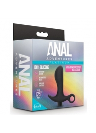 Черный анальный вибратор Silicone Vibrating Prostate Massager 01 - 10,8 см. - Blush Novelties - в Комсомольске-на-Амуре купить с доставкой