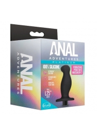 Черный анальный вибромассажёр Silicone Vibrating Prostate Massager 02 - 10,8 см. - Blush Novelties - в Комсомольске-на-Амуре купить с доставкой