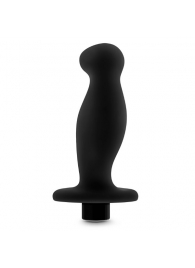 Черный анальный вибромассажёр Silicone Vibrating Prostate Massager 02 - 10,8 см. - Blush Novelties - в Комсомольске-на-Амуре купить с доставкой