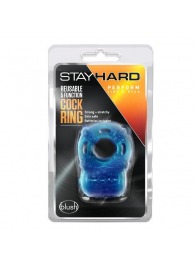 Голубое эрекционное виброкольцо Reusable 5 Function Cock Ring - Blush Novelties - в Комсомольске-на-Амуре купить с доставкой