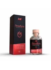 Массажный гель с ароматом клубники Strawberry - 30 мл. - INTT - купить с доставкой в Комсомольске-на-Амуре