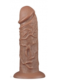 Коричневый фаллоимитатор Cubby dildo - 26,6 см. - Lovetoy в Комсомольске-на-Амуре Коричневый фаллоимитатор Cubby dildo - 26,6 см. - Lovetoy