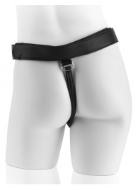 Страпон с телесной насадкой 7  Uncut with Strap on Harness - 18 см. - Pipedream - купить с доставкой в Комсомольске-на-Амуре