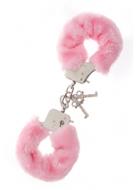 Металлические наручники с розовой меховой опушкой METAL HANDCUFF WITH PLUSH PINK - Dream Toys - купить с доставкой в Комсомольске-на-Амуре