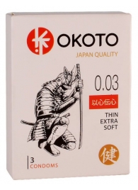 Тонкие презервативы OKOTO Thin Extra Soft - 3 шт. - Sitabella - купить с доставкой в Комсомольске-на-Амуре