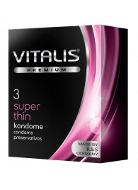 Ультратонкие презервативы VITALIS PREMIUM super thin - 3 шт. - Vitalis - купить с доставкой в Комсомольске-на-Амуре