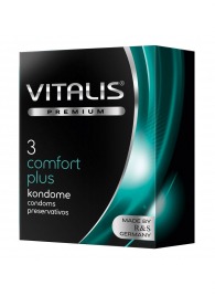 Контурные презервативы VITALIS PREMIUM comfort plus - 3 шт. - Vitalis - купить с доставкой в Комсомольске-на-Амуре