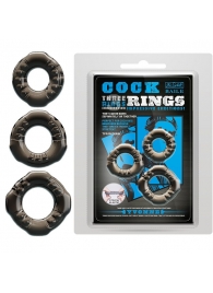 Набор из 3 эластичных дымчатых эрекционных колец - Baile - в Комсомольске-на-Амуре купить с доставкой