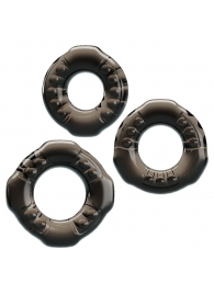Набор из 3 эластичных дымчатых эрекционных колец - Baile - в Комсомольске-на-Амуре купить с доставкой