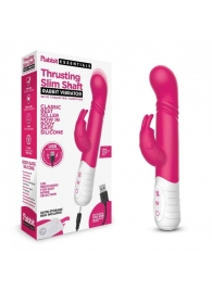 Розовый массажер для G-точки Slim Shaft thrusting G-spot Rabbit - 23 см. - Rabbit Essentials