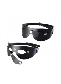 Черная кожаная маска  Новичок - Sitabella - купить с доставкой в Комсомольске-на-Амуре