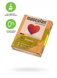 Экологически чистые презервативы Masculan Organic - 3 шт. - Masculan - купить с доставкой в Комсомольске-на-Амуре