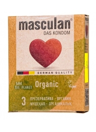 Экологически чистые презервативы Masculan Organic - 3 шт. - Masculan - купить с доставкой в Комсомольске-на-Амуре