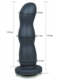 Черная анальная рельефная насадка-фаллоимитатор - 15 см. - LOVETOY (А-Полимер) - купить с доставкой в Комсомольске-на-Амуре