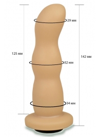 Телесная рельефная насадка Harness - 14,2 см. - LOVETOY (А-Полимер) - купить с доставкой в Комсомольске-на-Амуре