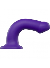 Фиолетовый фаллоимитатор-насадка Strap-On-Me Dildo Dual Density size L - 19 см. - Strap-on-me - купить с доставкой в Комсомольске-на-Амуре