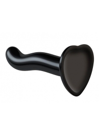 Черный фаллоимитатор-насадка Strap-On-Me P G spot Dildo size S - 16,4 см. - Strap-on-me - купить с доставкой в Комсомольске-на-Амуре