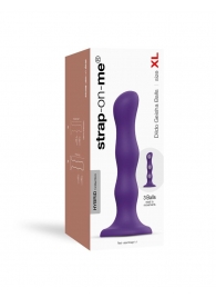 Фиолетовая насадка Strap-On-Me Dildo Geisha Balls size XL - Strap-on-me - купить с доставкой в Комсомольске-на-Амуре