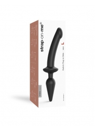 Черный двусторонний фаллоимитатор Strap-On-Me Dildo Plug-In Switch size S - Strap-on-me