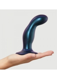 Темно-синяя насадка Strap-On-Me Dildo Plug Snaky size M - Strap-on-me - купить с доставкой в Комсомольске-на-Амуре