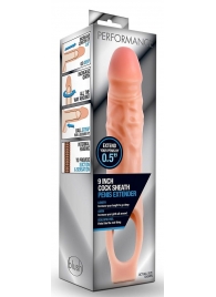 Телесная насадка на пенис 9 Inch Cock Sheath Extender - 22,2 см. - Blush Novelties - в Комсомольске-на-Амуре купить с доставкой