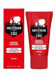 Пролонгирующий лубрикант Numbing CBD from Amsterdam - 50 мл. - Shots Media BV - купить с доставкой в Комсомольске-на-Амуре