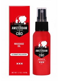 Стимулирующее массажное масло CBD from Amsterdam Massage Oil - 50 мл. - Shots Media BV - купить с доставкой в Комсомольске-на-Амуре