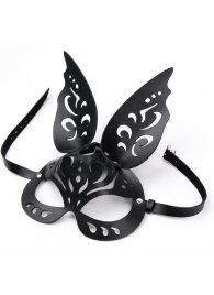 Черная ажурная маска  Зайка  с ушками - Crazy Handmade - купить с доставкой в Комсомольске-на-Амуре