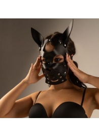 Черная маска  Собака  с ушками - Crazy Handmade - купить с доставкой в Комсомольске-на-Амуре