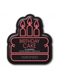 Лубрикант на водной основе со вкусом торта с кремом Wicked Aqua Birthday cake - 3 мл. - Wicked - купить с доставкой в Комсомольске-на-Амуре