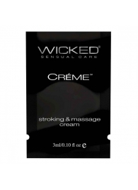 Крем для массажа и мастурбации Wicked Stroking and Massage Creme - 3 мл. - Wicked - купить с доставкой в Комсомольске-на-Амуре