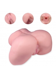 Реалистичный мастурбатор-полуторс с 2 рабочими отверстиями - S-HANDE - в Комсомольске-на-Амуре купить с доставкой