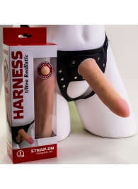 Страпон Харнесс из трусиков и насадки-фаллоса - 17,5 см. - LOVETOY (А-Полимер) - купить с доставкой в Комсомольске-на-Амуре