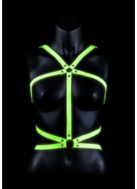 Портупея Body Harness с неоновым эффектом - размер L-XL - Shots Media BV - купить с доставкой в Комсомольске-на-Амуре